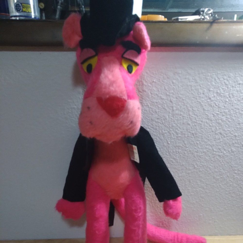 Vintage Mighty Star Pink Panther 1964 Plush Toy 20"